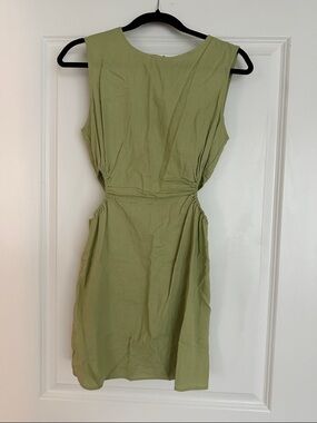 Princess Polly Olive Green Sleeveless Ruched Mini Dress